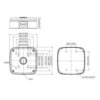 Dahua PFA121-V2, univerzalna kvadratna napeljava
