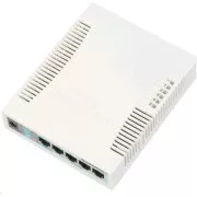 MikroTik RouterBOARD RB260GS (CSS106-5G-1S), procesor Taifatech TF470, zmogljivo nastavljivo stikalo, 5x LAN, 1xSFP reža