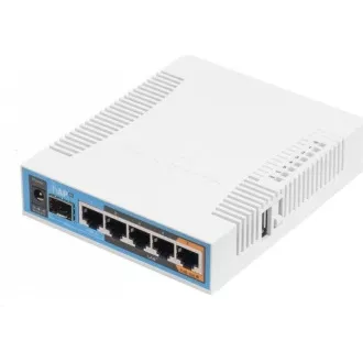 MikroTik hAP ac, 720MHz CPU, 128MB RAM, 5x LAN, 2.4 5GHz, Wi-Fi 802.11b/g/n/ac, SFP reža, vključeno. L4