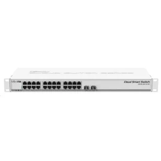 MikroTik Cloud Smart Switch CSS326-24G-2S RM, 24 gigabitnih vrat brez blokade, 2xSFP , stikalni čip Marvell DX, SwOS