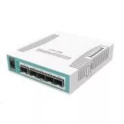 MikroTik Cloud Router Switch CRS106-1C-5S, 400MHz CPU, 128MB RAM, 1xGLAN/SFP, 5xSFP reža, vključ. licenco L5