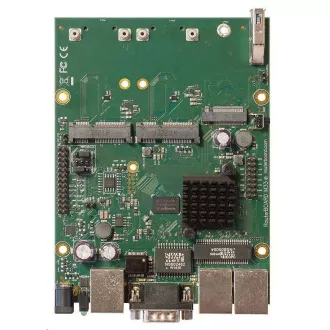 MikroTik RouterBOARD RBM33G, dvojedrni 880MHz, 256MB DDR3, 3x GLAN, 2x mini-PCIe, 2xSIM reža, 1xM.2, USB, RS232, vključ. L4