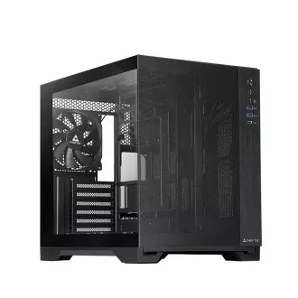 Ohišje CHIEFTEC VISIO AIR, ATX, 1x USB-C 3.2, 2x USB 3.0, 3x 140 mm ventilator, črno