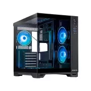 Ohišje CHIEFTEC VISIO, ATX, 1x USB-C 3.2, 2x USB 3.0, 6x 120mm ventilator ARGB, črno