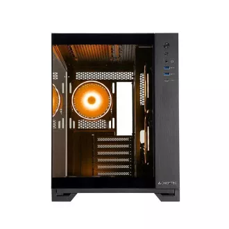 Ohišje CHIEFTEC VISIO, ATX, 1x USB-C 3.2, 2x USB 3.0, 6x 120mm ventilator ARGB, črno