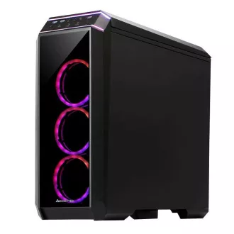 CHIEFTEC ohišje STALLION II, ATX, 1x USB-C 3.2, 2x USB 3.1, 1x USB 2.0, 4x 120mm RGB ventilator, črno