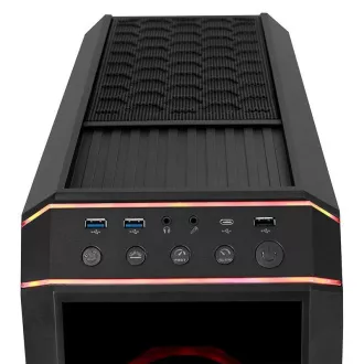 CHIEFTEC ohišje STALLION II, ATX, 1x USB-C 3.2, 2x USB 3.1, 1x USB 2.0, 4x 120mm RGB ventilator, črno