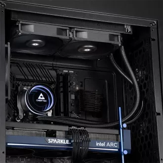 CHIEFTEC vodno hlajenje CPU Iceberg 240 Dark, 2x120mm, ARGB vodni blok, LGA1851, AM5, črna