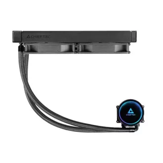 CHIEFTEC vodno hlajenje CPU Iceberg 240 Dark, 2x120mm, ARGB vodni blok, LGA1851, AM5, črna