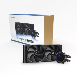 CHIEFTEC vodno hlajenje CPU Iceberg 240 Dark, 2x120mm, ARGB vodni blok, LGA1851, AM5, črna