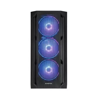 Ohišje CHIEFTEC APEX LUMO, E-ATX, 1x USB-C 3.2, 2x USB 3.0, 4x 140mm ventilator ARGB, ARGB Hub, črno