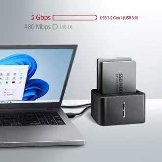 AXAGON ADSA-D25, USB 3.2 Gen 1 - 2x SATA 6G 2,5" SSD/HDD CLONE MINI priklopna postaja AXAGON ADSA-D25, USB 3.2 Gen 1 - 2x SATA 6G 2,5" SSD/HDD CLONE MINI priklopna postaja