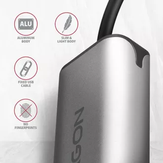 AXAGON ADE-25RC USB-C 3.2 Gen 1 - 2.5 Gigabitna Ethernet mrežna kartica, Realtek 8156, samodejna namestitev, siva