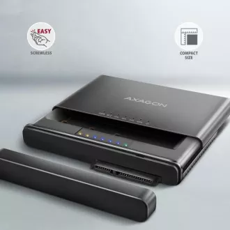 AXAGON ADSA-CC USB-C 10Gb/s - NVMe M.2 SSD in SATA 2,5"/3,5" SSD/HDD CLONE MASTER 2 adapter