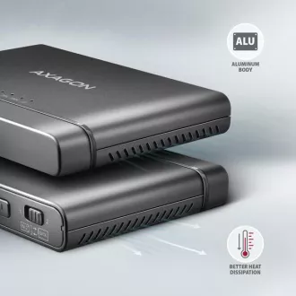AXAGON ADSA-CC USB-C 10Gb/s - NVMe M.2 SSD in SATA 2,5"/3,5" SSD/HDD CLONE MASTER 2 adapter