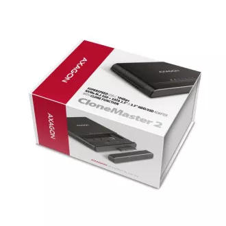 AXAGON ADSA-CC USB-C 10Gb/s - NVMe M.2 SSD in SATA 2,5"/3,5" SSD/HDD CLONE MASTER 2 adapter