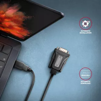 AXAGON ADS-1PQN, USB-A 2.0 - serijski RS-232 DB9-M FTDI adapter / kabel 1,5 m AXAGON ADS-1PQN, USB-A 2.0 - serijski RS-232 DB9-M FTDI adapter / kabel 1,5 m