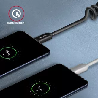 AXAGON BUCM-CM20TB, kabel TWISTER USB-C <-> USB-C, 1,1 m, USB 2.0, PD 60W 3A, ALU, tpe, črn