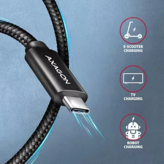 AXAGON BUCM4X-CM10AB NewGEN  kabel USB-C <-> USB-C, 1 m, USB4 Gen 3×2, PD 240W 5A, 8K HD, ALU, oplet, črn