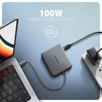 AXAGON HMC-5HL USB 5Gbps vozlišče, 2x USB-A, HDMI 4k/60Hz, RJ-45 GLAN, PD 100W, kabel USB-C 20cm