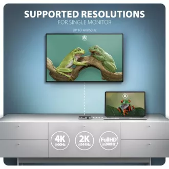 AXAGON HMC-5HL USB 5Gbps vozlišče, 2x USB-A, HDMI 4k/60Hz, RJ-45 GLAN, PD 100W, kabel USB-C 20cm