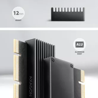 AXAGON PCEM2-XS, adapter za režo PCIe x16 - M.2 NVMe M-key, ohišje z radiatorjem za pasivno hlajenje AXAGON PCEM2-XS, adapter za režo PCIe x16 - M.2 NVMe M-key, ohišje z radiatorjem za pasivno hlajenje