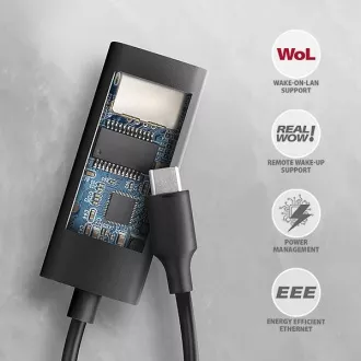 AXAGON ADE-ARC, USB-C 3.2 Gen 1 - Gigabitna ethernetna omrežna kartica, Realtek 8153, samodejna namestitev