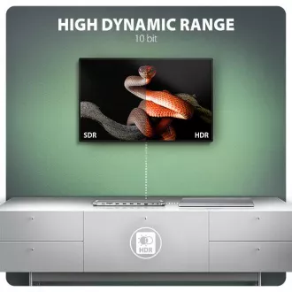 AXAGON HMC-10HLS, vozlišče USB 5Gb/s, 4x USB-A, HDMI 4k/60Hz, RJ-45 GLAN, SD/mSD, PD 100W, kabel USB-C 25cm