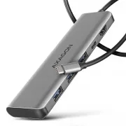 AXAGON HMC-5H, vozlišče USB 5Gb/s, 3x USB-A, HDMI 4k/30Hz, PD 100W, kabel USB-C 100cm