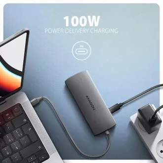 AXAGON HMC-8HLSA, vozlišče USB 5Gb/s, 3x USB-A, HDMI 4k/60Hz, RJ-45 GLAN, SD/microSD, zvok, PD 100W, kabel USB-C 20cm AXAGON HMC-8HLSA, vozlišče USB 5Gb/s, 3x USB-A, HDMI 4k/60Hz, RJ-45 GLAN, SD/microSD, zvok, PD 100W, kabel USB-C 20cm