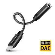 AXAGON ADA-HC, USB-C na 3,5-milimetrski priključek - avdio adapter DAC visoke ločljivosti, 384 kHz/32 bitov, stereo