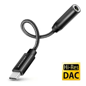 AXAGON ADA-HC, USB-C na 3,5-milimetrski priključek - avdio adapter DAC visoke ločljivosti, 384 kHz/32 bitov, stereo