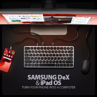 AXAGON HMC-KB-CS, vozlišče USB 5 Gb/s s tipkovnico CZ/SK, HDMI 4K/60Hz, 3x USB-A, SD/mSD, avdio, PD 100W, kabel USB-C 60cm AXAGON HMC-KB-CS, vozlišče USB 5 Gb/s s tipkovnico CZ/SK, HDMI 4K/60Hz, 3x USB-A, SD/mSD, avdio, PD 100W, kabel USB-C 60cm