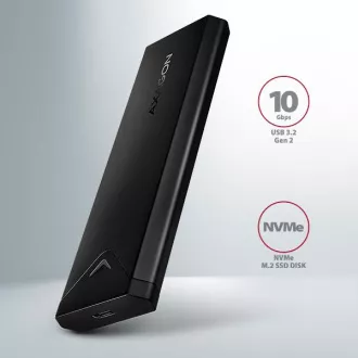 AXAGON EEM2-UB2, USB-C 10Gb/s - M.2 NVMe SSD ARROW box, črna