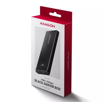 AXAGON EEM2-UB2, USB-C 10Gb/s - M.2 NVMe SSD ARROW box, črna