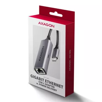 AXAGON ADE-TXPD, USB-C 3.2 Gen 1 - Gigabitna Ethernet omrežna kartica, Asix AX88179, PD 100W, samodejna namestitev