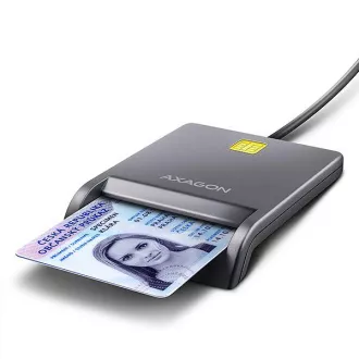 AXAGON CRE-SM3T, USB-A FlatReader kontaktni čitalnik kartic Pametna kartica (eObčanka), kabel 1,3 m AXAGON CRE-SM3T, USB-A FlatReader kontaktni čitalnik kartic Pametna kartica (eObčanka), kabel 1,3 m