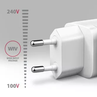 AXAGON ACU-PD30W, polnilec 30 W, 1x vrata USB-C, PD3.0/PPS/QC4 /SFC/AFC/Apple, bel