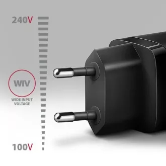 AXAGON ACU-PD20, 20W omrežni polnilnik, 1x vrata USB-C, PD3.0/PPS/QC4 /AFC/Apple, črna