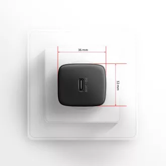 AXAGON ACU-PD20, 20W omrežni polnilnik, 1x vrata USB-C, PD3.0/PPS/QC4 /AFC/Apple, črna