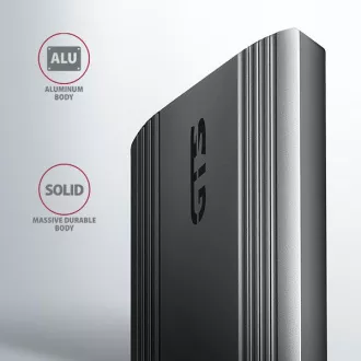 AXAGON EEM2-GTS2, USB-C 10Gb/s - M.2 NVMe & SATA SSD kovinska THIN škatla, brez vijakov