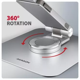 AXAGON STND-LR aluminijasto stojalo za prenosni računalnik 10"-17,3", nastavljivo po višini in kotu, vrtljivo, sivo AXAGON STND-LR aluminijasto stojalo za prenosni računalnik 10"-17,3", nastavljivo po višini in kotu, vrtljivo, sivo