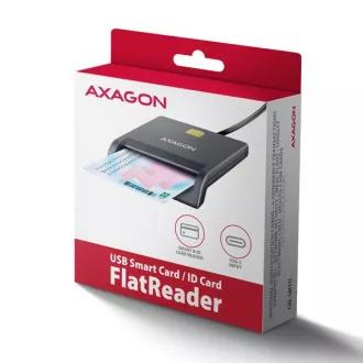 AXAGON CRE-SM3TC, USB-C FlatReader kontaktni čitalnik kartic Pametna kartica (eCard), kabel 1,2 m AXAGON CRE-SM3TC, USB-C FlatReader kontaktni čitalnik kartic Pametna kartica (eCard), kabel 1,2 m
