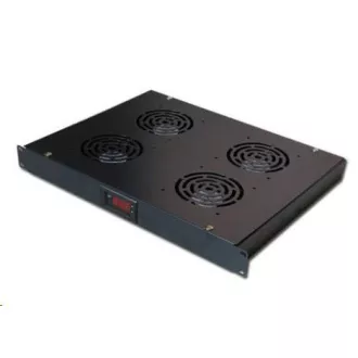 19" prezračevalna enota XtendLan, 4 ventilatorji, LCD zaslon, termostat, globina 350 mm, črna 19" prezračevalna enota XtendLan, 4 ventilatorji, LCD zaslon, termostat, globina 350 mm, črna