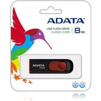 ADATA Flash disk 8 GB C008, USB 2.0 Classic, črn