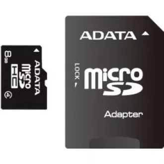 ADATA MicroSDHC kartica 8GB Class 4 SD adapter ADATA MicroSDHC kartica 8GB Class 4 SD adapter