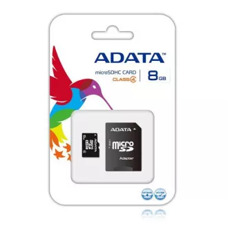 ADATA MicroSDHC kartica 8GB Class 4 SD adapter ADATA MicroSDHC kartica 8GB Class 4 SD adapter