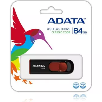 ADATA Flash disk 64 GB C008, USB 2.0 Classic, črn