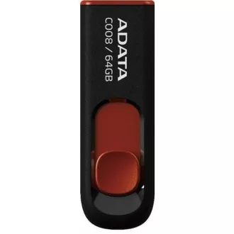 ADATA Flash disk 64 GB C008, USB 2.0 Classic, črn