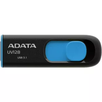 ADATA Flash disk 32 GB UV128, USB 3.1 Dash Drive (R:40/W:25 MB/s) črno/modra